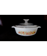 Fire King Anchor Hocking Spice of Life round glass casserole dish 1 qt w... - £23.00 GBP