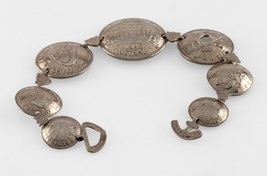 Australia Silver Coin 1940s Custom Bracelet Trench Art 7.5&quot; - $130.68