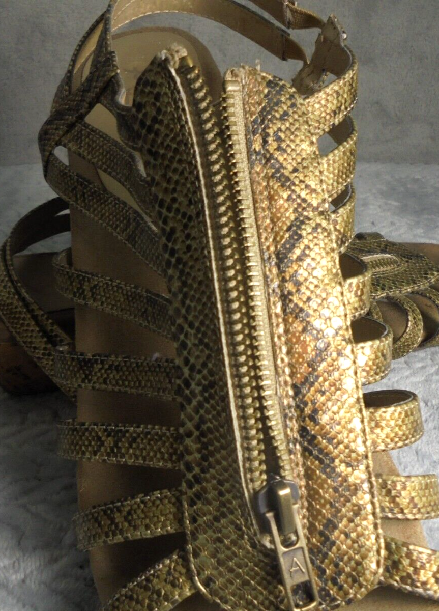 A2 Heelrest Aerosoles Womens 12M Gladiator Sandal Yetaway Animal Print Costume Item image 12