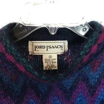 Womens Size Small Lord Isaacs Vintage Mohair Blend Zigzag Knit Sweater - £23.03 GBP