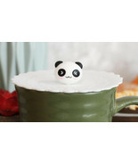 Pack Of 4 White Panda Reusable Silicone Coffee Tea Cup Lids Covers Air T... - £11.87 GBP