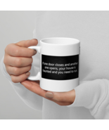 If One Door Closes Your House Is Haunted White Glossy Coffee Tea Mug - $281.21 MXN+