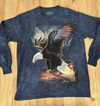 The Mountain T Shirt Men’s Large Tie Dye Eagle Blue Long Sleeve 2006 - £28.71 GBP