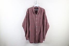 Vintage 90s Ralph Lauren Mens XL Distressed Blake Button Down Shirt Red ... - $39.55