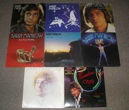 Lot of 8 vintage Barry Manilow record albums 70&#39;s 80&#39;s - £6.32 GBP