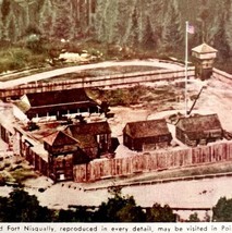 Old Fort Nisqually Washington Postcard Tacoma Park c1960-70s Armed Forces PCBG8B - £15.71 GBP
