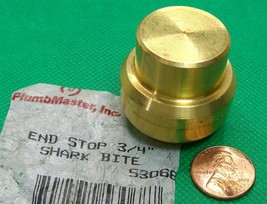 Plumbmaster End Stop 3/4&quot; Shark Bite 53068 Brass Fitting   ZJ3 - £5.10 GBP