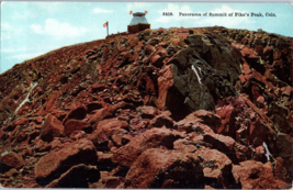 Panorama of Summit of Pikes Peak Colorado Postcard - £5.42 GBP