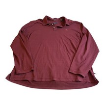 Tommy Bahama Red Polo Maroon Long Sleeve XL Cotton Spandex Blend Mens Shirt - $32.71