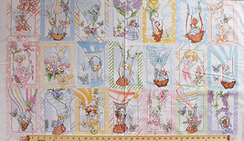 23&quot; X 44&quot; Panel Hot Air Balloons Ladies Up and Away Cotton Fabric Panel D763.46 - £4.73 GBP