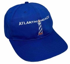 Atlantic Beach Hat Cap Snap Back Blue Cotton Adjustable One Size Light House - £14.23 GBP