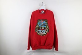 Vintage 90s Mens XL Faded Christmas Celebrate The Season Jesus Sweatshirt Red - £38.18 GBP