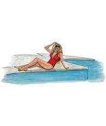 Lady by the Pool High Quality Vinyl Decal Sticker - Car Truck Golf Cart ... - $6.95+