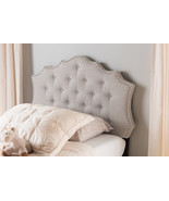 Moscow Greyish Beige Fabric Twin Size Headboard - $126.00