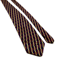 Jones New York Mens 100% Silk Tie Formal Suit  Luxury Style Maroon Gold Gift - £14.94 GBP