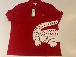 Lacoste Rojo Talla M Hombre Polo 100% Algodón Shrt Slve Informal Logo Nw... - $37.27