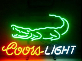 New Coors Light Crocodile Poster Beer Bar Lager Neon Sign 24&quot;x20&quot; - £195.90 GBP