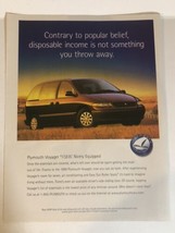 1999 Plymouth Voyager Vintage Print Ad Advertisement pa13 - $6.92