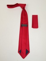Men's Woven Tie Hankie Set J.Valintin Private Collection R86 Red Dots image 3