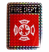 Fire Department Fighter Flag Reflective Decal Bumper Sticker - £2.16 GBP