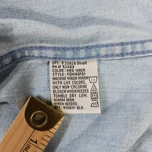 Vintage Faded Glory FGM46F01 Mens Small Blue Denim Shirt Long Sleeve Button-Down image 4