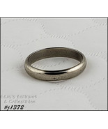 14k White Gold Vintage Wedding Band Size 11 (#J1372) - £216.24 GBP