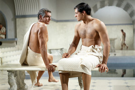 Spartacus Laurence Olivier John Gavin Bare Chested In Sauna 18x24 Poster - $23.99