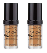 (2-Pack) L.A. Girl Pro Coverage Liquid Foundation, Nude Beige 645 - £15.71 GBP
