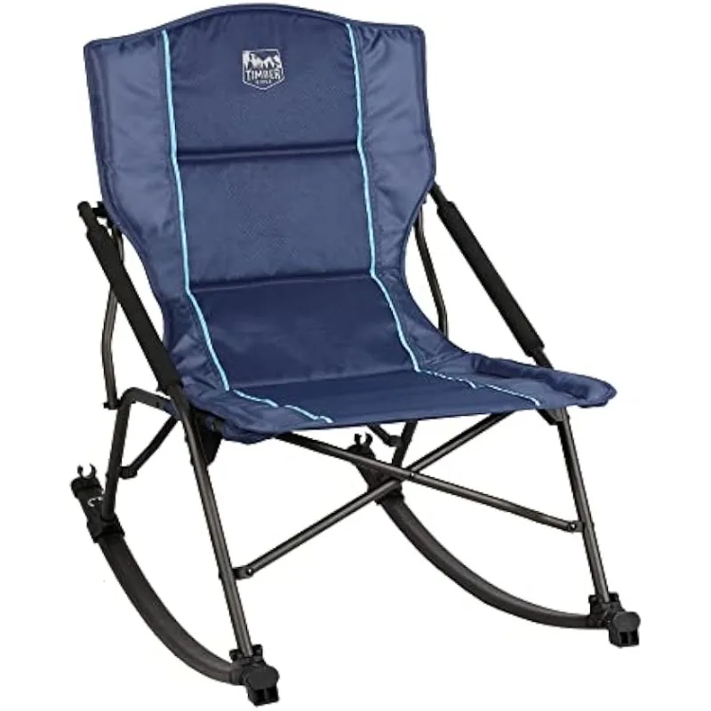 TIMBER RIDGE Folding Rocking Camping Chair with Hard Armrests, Portable Outdoor - £68.01 GBP+