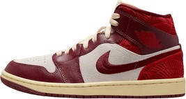 Jordan Womens AJ1 MID SE Shoes,Team Red/University Red-sail,9.5 - $153.45