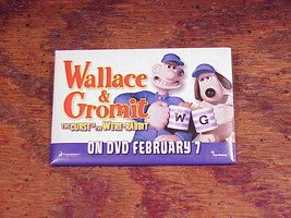 Wallace and Gromit, The Curse of the Were-Rabbit DVD On Sale Pinback But... - $6.95