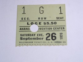 Neil Diamond Linda Ronstadt Concert Ticket Stub Vintage 1970 Anaheim Con... - £199.37 GBP