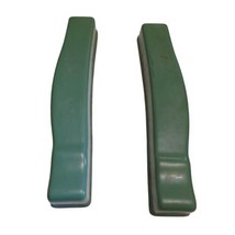 Vtg Koken Barber Chair Green Porcelain Cast Iron Arm Covers 430NL &amp; 430NR - £77.28 GBP