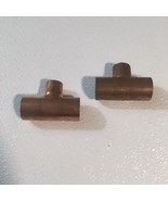 Two (2) 1-in x 1-in x 3/4-in Copper Reducing Tee Fittings - $28.62