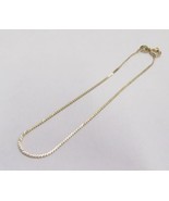 585 14k Yellow Gold 6.75&quot; Bracelet Concave Curb Fancy S Chain 1mm  .9g D... - $79.19