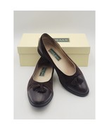 Cole Haan Brown Suede Patent Cap Toe Slip On Flats Loafers Shoes 7.5 B Vtg - €32,76 EUR