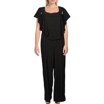 Women&#39;s Black Popover Wide-Leg Jersey Jumpsuit Size S - £14.18 GBP