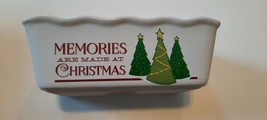 Nantucket Mini Loaf Bread Pan Baking Ceramic Stoneware Christmas Themed - $15.00