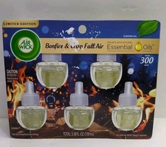 Air Wick Plug in Scented Oil 5 Refills Bonfire &amp; Crisp Fall Air - $14.25