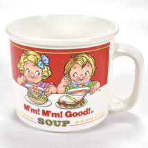 Vintage 1989 Westwood Campbells Kids Soup Cup Mug Bowl 14 Oz Red White - £15.76 GBP