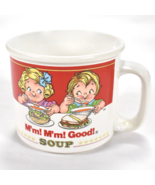 Vintage 1989 Westwood Campbells Kids Soup Cup Mug Bowl 14 Oz Red White - $27.08 CAD