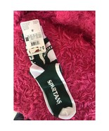 Large FBF Official NCAA Michigan State Spartans Green/White Socks - £7.68 GBP