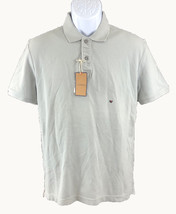 G.H. Bass &amp; Co. Men&#39;s Short Sleeve Polo Shirt Gray Blue Trim Sz: S NWT Reg $44 - £4.36 GBP