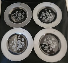 Hummingbird Avon 24% Lead Crystal 4 Dessert Plates/ Salad Plates Made in... - $32.73