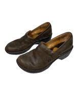 Born Leather Clogs US 7.5 EU 38.5 Brown Slip On Shoes Comfortable Womens... - $20.00