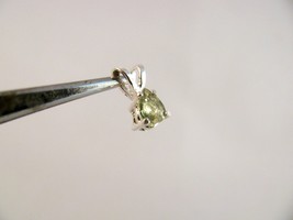 Tiny Teardrop point 26 ct Demantoid Garnet Pendant in Sterling Silver RK... - $30.00