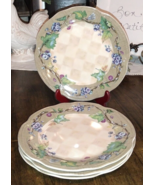 4 Tracy Porter Claret Collection Dream Delicious Grape Vine Dinner Plate... - $1,103.72 MXN