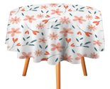 Watercolor Floral Tablecloth Round Kitchen Dining for Table Cover Decor ... - £12.77 GBP+