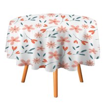 Watercolor Floral Tablecloth Round Kitchen Dining for Table Cover Decor Home - £12.78 GBP+