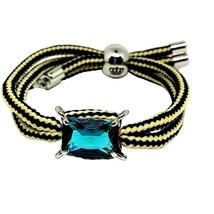 Juicy Couture Turquoise Blue Glass Cord Bracelet - $21.77